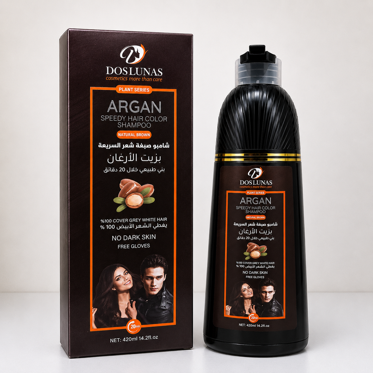 Shampoo Tinturador Cubre Canas - Dos Lunas