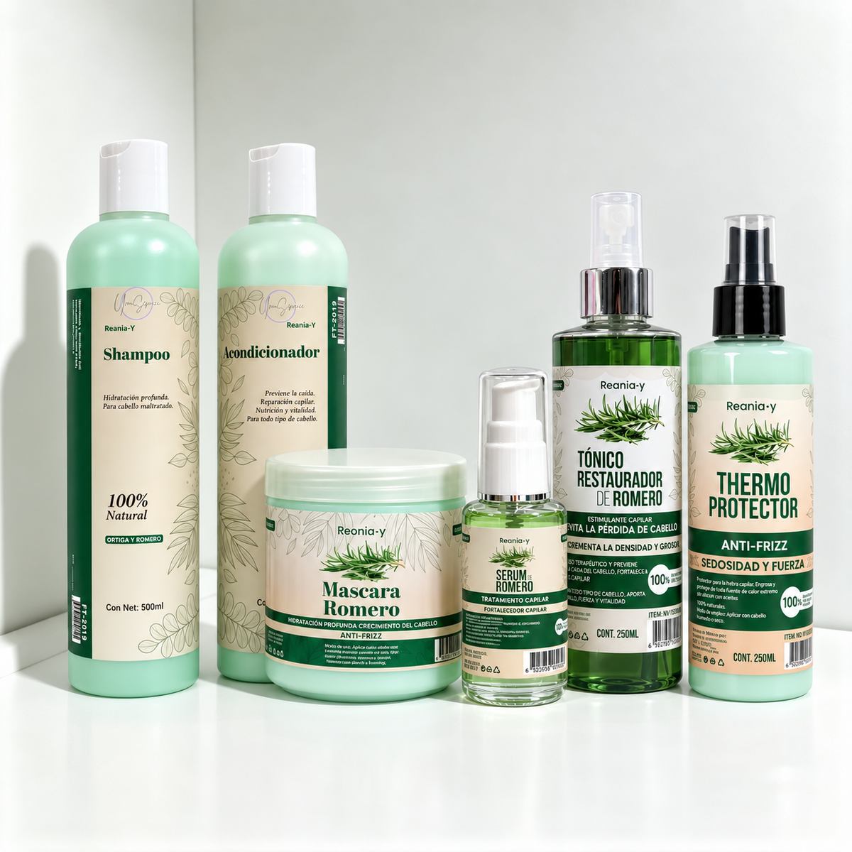 Set Capilar de 6 Productos - Romero y Ortiga REANIA