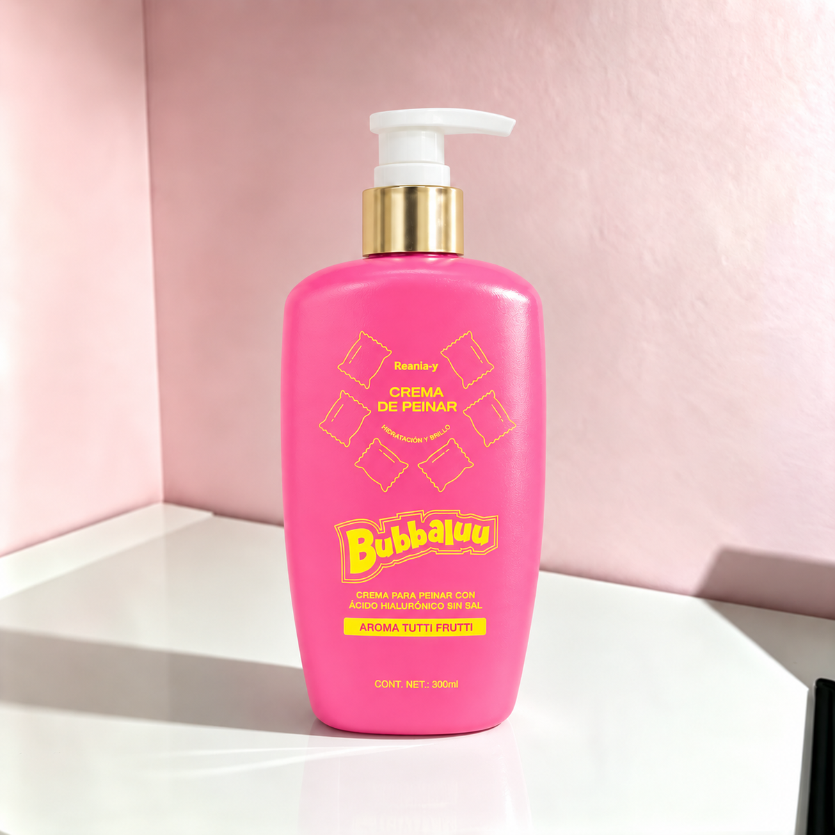 Crema de Peinar con Ácido Hialurónico Sin Sal - BUBBALUU 300ML