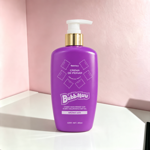 Crema de Peinar con Ácido Hialurónico Sin Sal - BUBBALUU 300ML